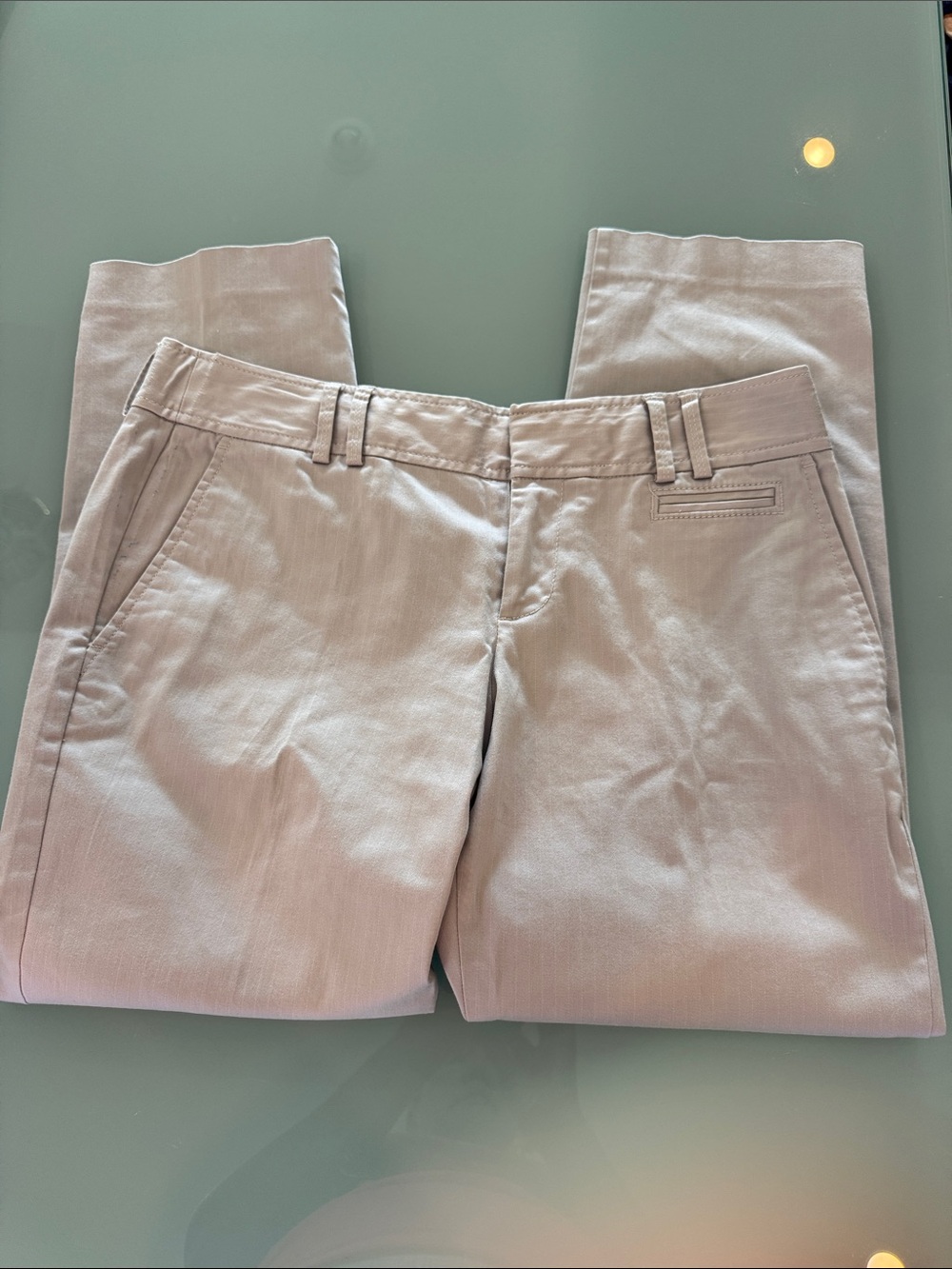 Banana Republic Classic Stretch-Cotton Chino Pants in Light Gray